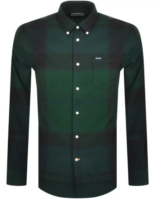 Barbour Dunoon Check Long Sleeved Shirt Green