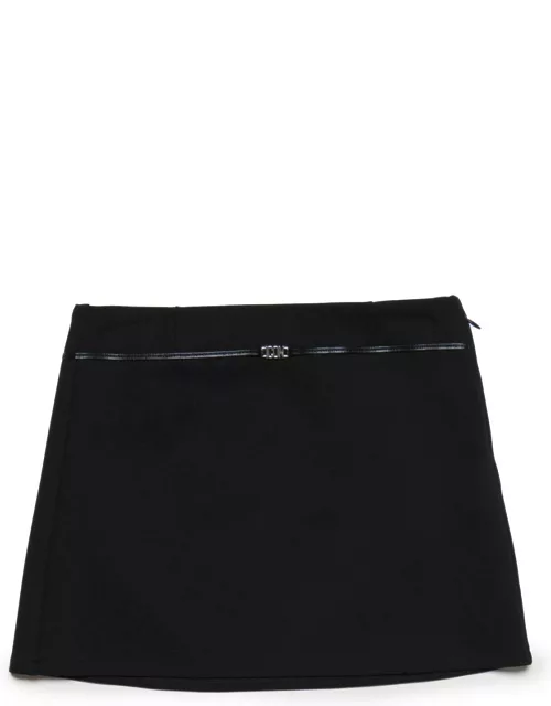 Dsquared2 D2g101f-icon Skirt Dsquared Formal Skirt In Milano Stitch With Icon Logo