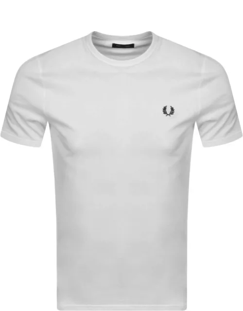 Fred Perry Ringer T Shirt White