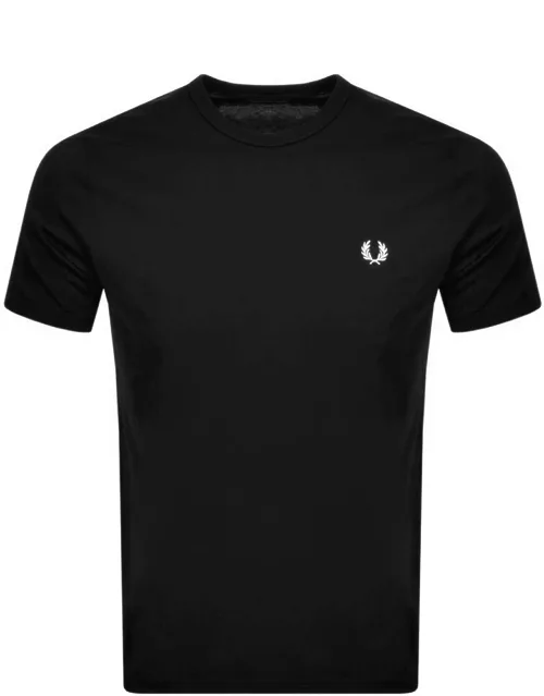 Fred Perry Ringer T Shirt Black