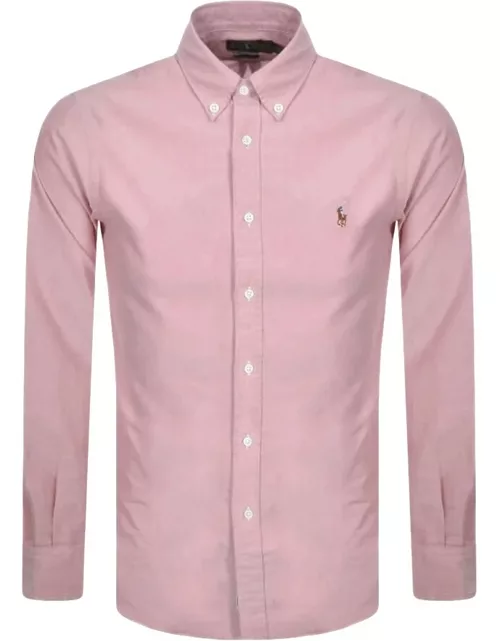 Ralph Lauren Slim Fit Oxford Shirt Pink