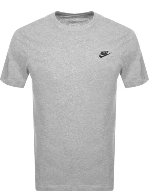 Nike Crew Neck Club T Shirt Grey