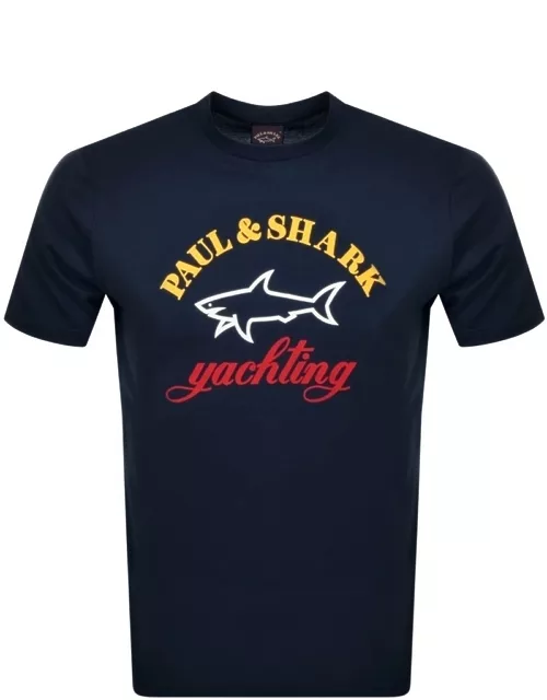 Paul And Shark Logo T Shirt Navy