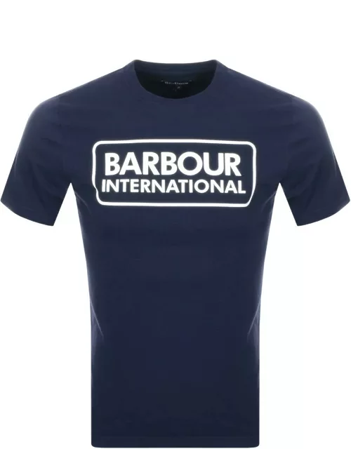 Barbour International Large Logo T Shirt Navy