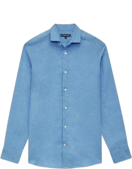 Antonio Linen Shirt Cloud Blue