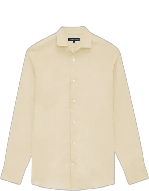 Antonio Linen Shirt Pale Olive