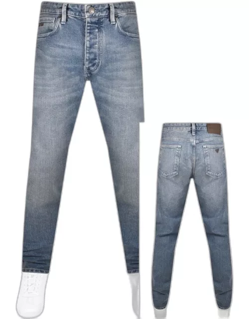 Emporio Armani J75 Slim Mid Wash Jeans Blue