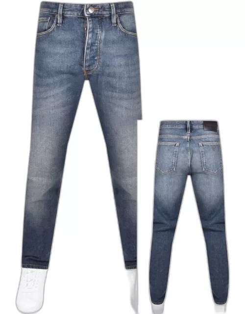 Emporio Armani J75 Slim Mid Wash Jeans Blue