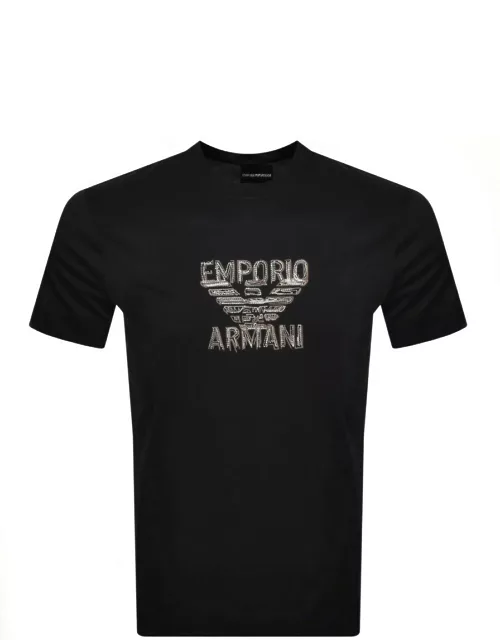 Emporio Armani Logo T Shirt Black