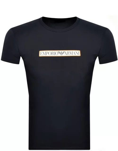 Emporio Armani Lounge Logo T Shirt Navy