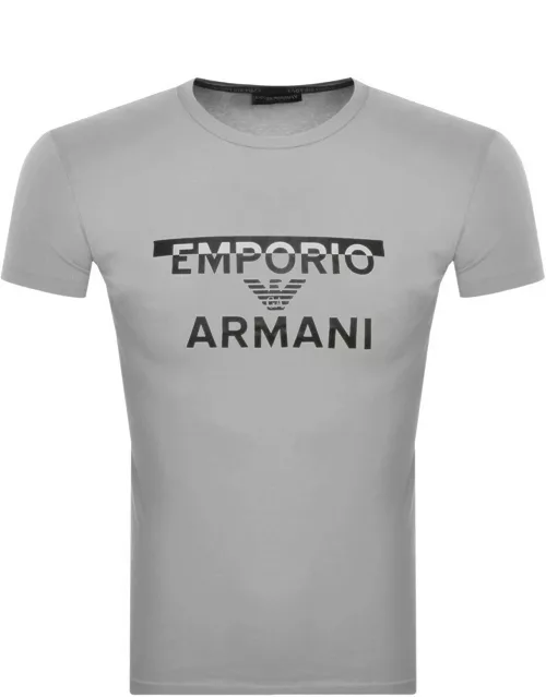 Emporio Armani Lounge Logo T Shirt Grey