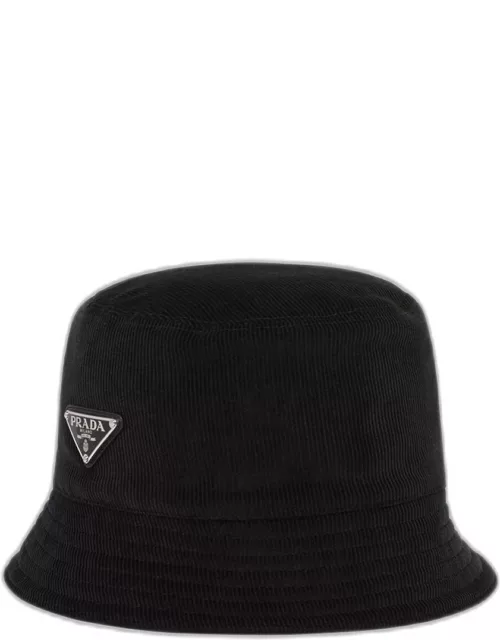 Men's Triangle Logo Corduroy Bucket Hat