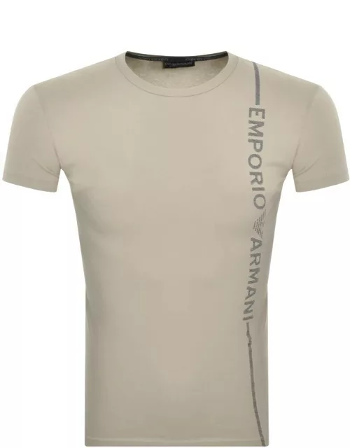 Emporio Armani Lounge Logo T Shirt Beige