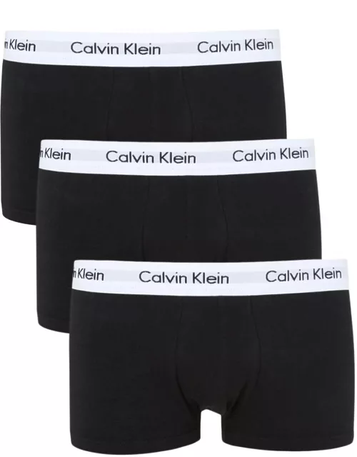 Calvin Klein Stretch-cotton Low-rise Trunks - set of Three - Black