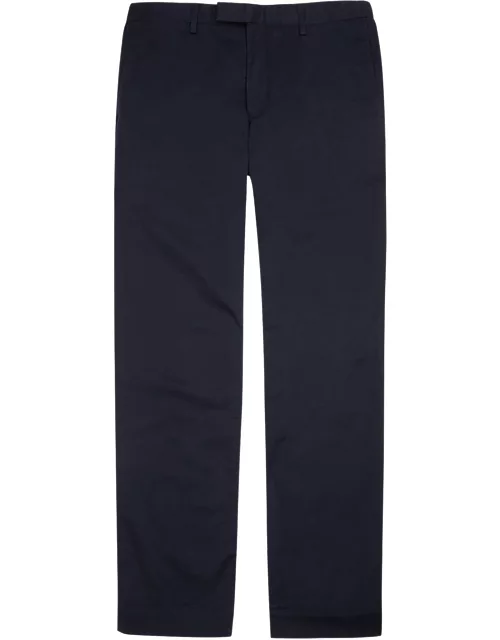 Polo Ralph Lauren Navy Slim-leg Stretch Cotton Chinos, Chinos, Button