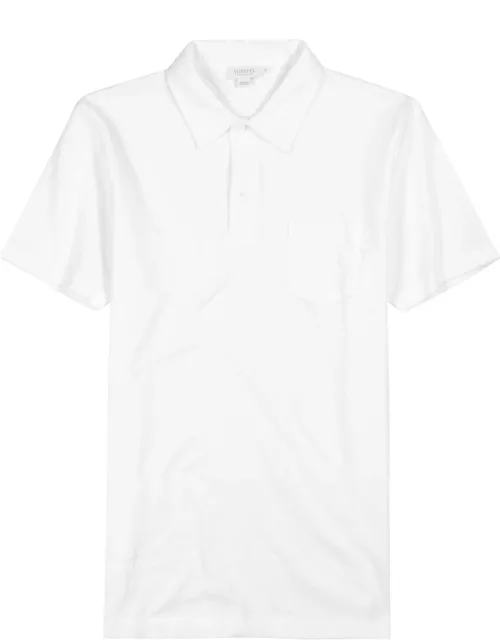 Sunspel Riviera Cotton-mesh Polo Shirt - White