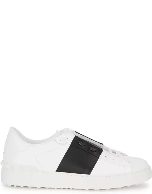 Valentino Garavani Open White Leather Sneakers, Sneakers, White - White And Black