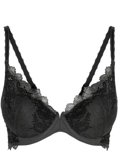 Wacoal Lace Perfection Push-up bra - Charcoal - 36A