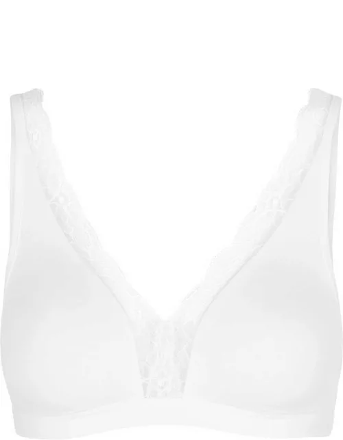 Hanro Lace-trimmed Soft-cup bra - White - 34B