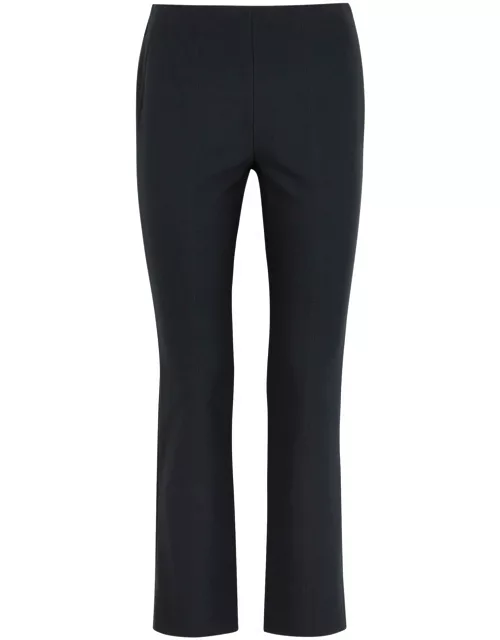 Vince Off-white Stretch-jersey Trousers - Navy