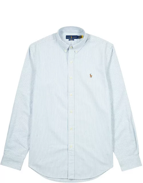 Polo Ralph Lauren Striped Piqué Cotton Oxford Shirt - Blue And White