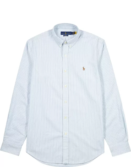 Polo Ralph Lauren Striped Piqué Cotton Oxford Shirt - Blue And White