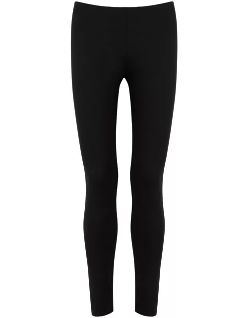 The Row Woolworth Black Stretch-jersey Leggings