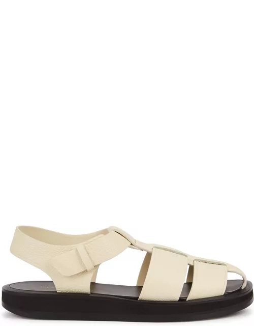 The Row Fisherman Leather Sandals - Ivory
