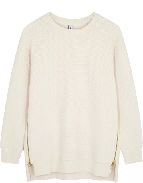 Varley Manning Ribbed Jersey Sweatshirt, Tops, Off White, Large