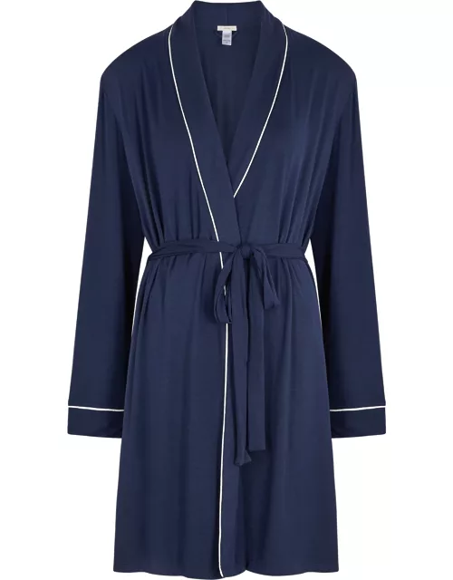 Eberjey Gisele Jersey Robe - Navy Blue