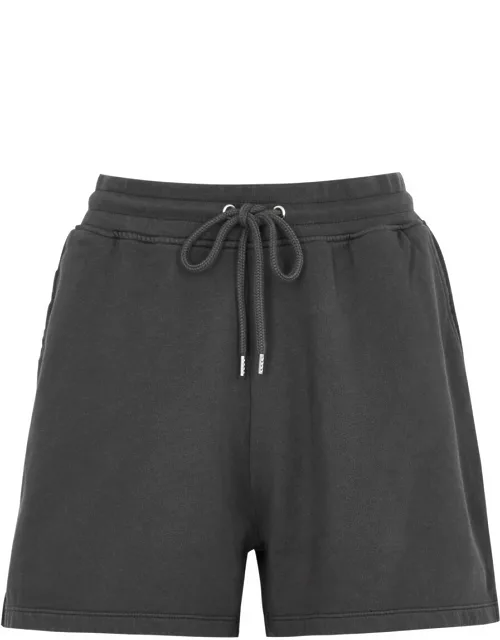 Colorful Standard Dark Grey Cotton Shorts, Shorts, Slant Side
