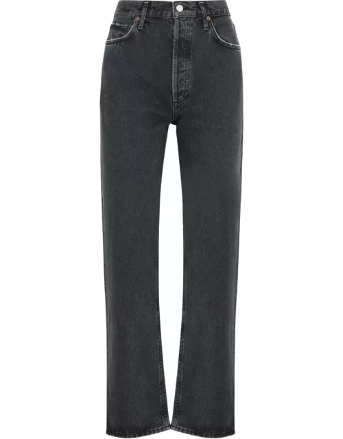 Agolde 90's Straight-leg Jeans - Black And Grey