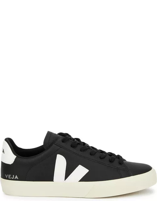 Veja Campo Black Leather Sneaker - Black And White - 11, Veja Trainers, Grained