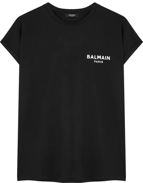 Balmain Logo Cotton T-shirt - Black And White