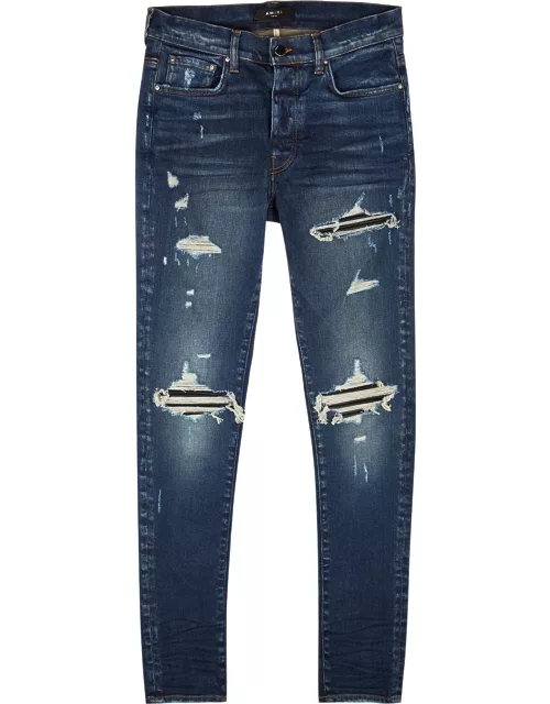 Amiri MX1 Distressed Skinny Jeans - Denim