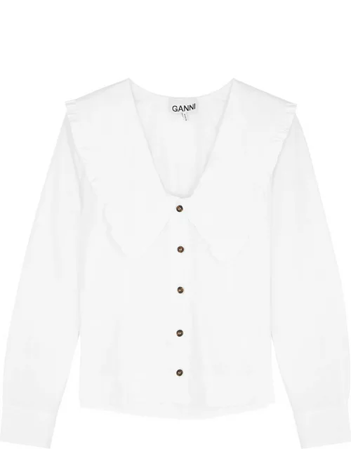 Ganni Cotton-poplin Shirt - White