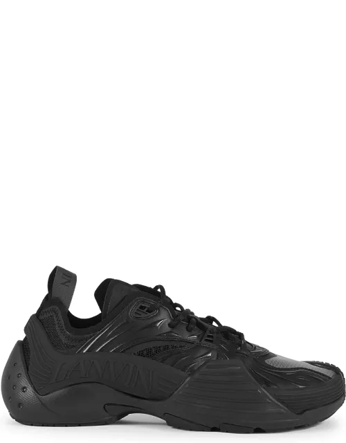 Lanvin Flash X Panelled Sneakers - Black - 9, Lanvin Trainers, Faux Leather