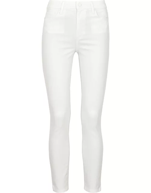 Paige Hoxton Crop White Skinny Jeans