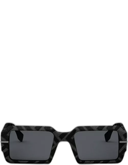 Men's Fendigraphy FF Fabric Rectangle Sunglasse
