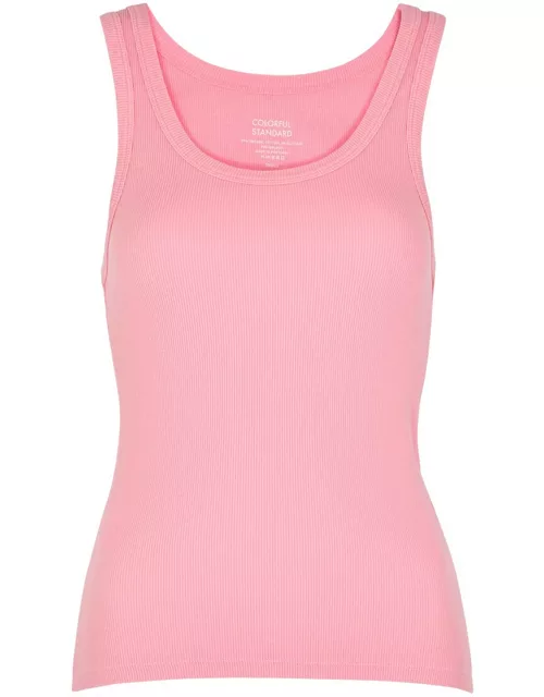 Colorful Standard Ribbed Stretch-cotton Tank - Pink