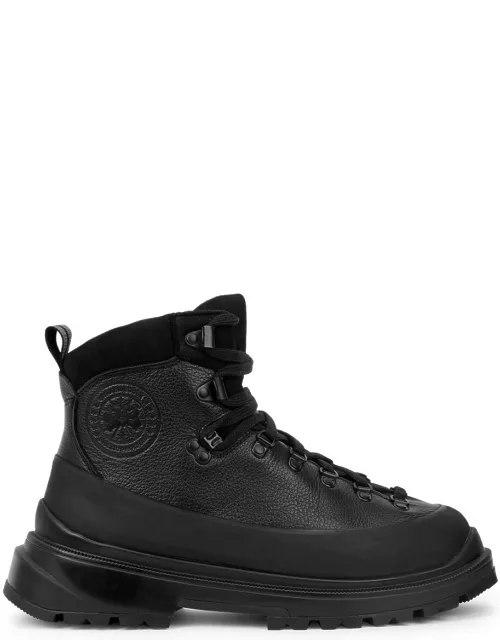Canada Goose Journey Black Leather Ankle Boots, Boots, Black, Leather