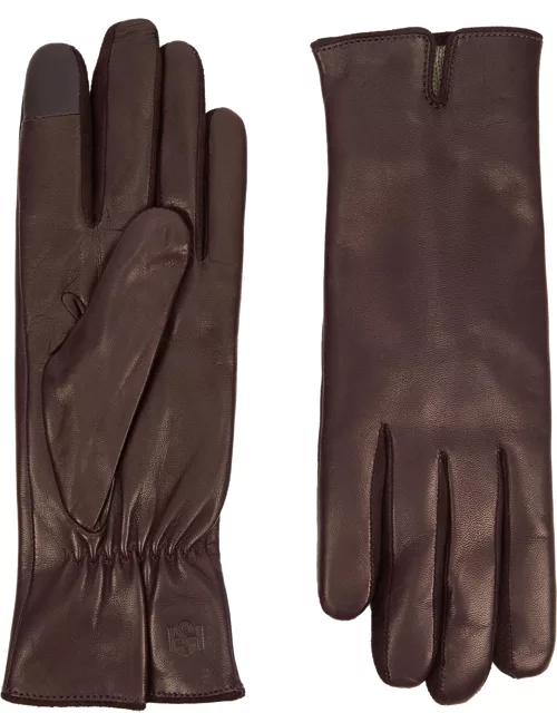 Handsome Stockholm Essentials Leather Gloves - Burgundy
