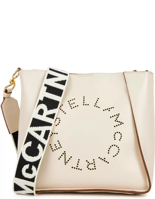 Stella Mccartney Stella Logo Mini Faux Leather Cross-body bag - White