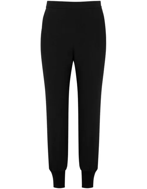 Stella Mccartney Tapered Stretch-crepe Trousers - Black