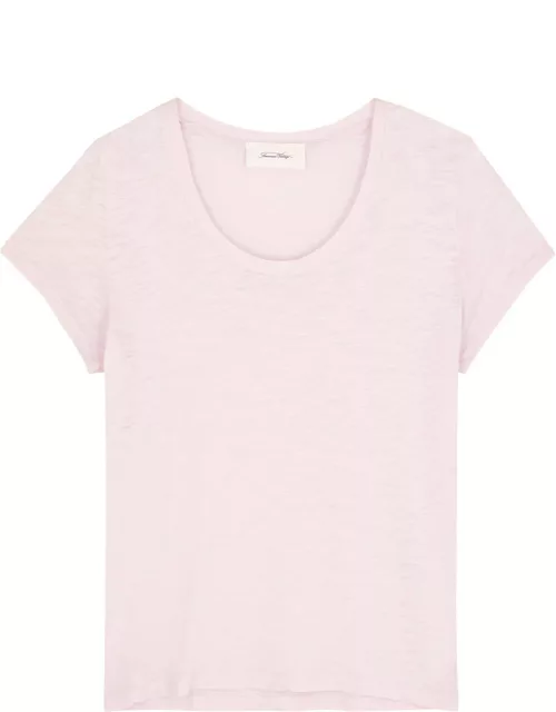 American Vintage Jacksonville Slubbed Cotton-blend T-shirt - Light Pink