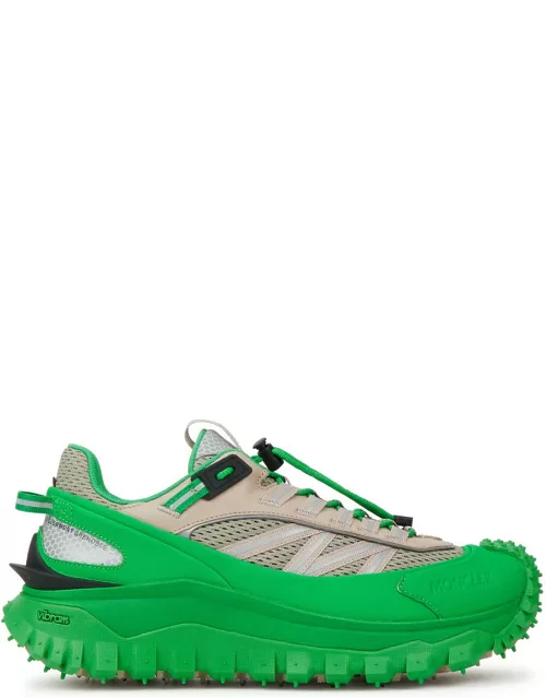 Moncler Grenoble Trailgrip Panelled Canvas Sneakers, Sneaker, Green