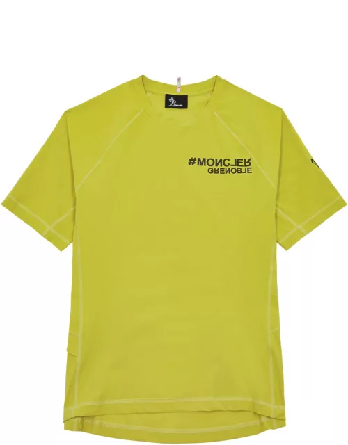 Moncler Grenoble Day-Namic Logo Stretch-jersey T-shirt - Yellow