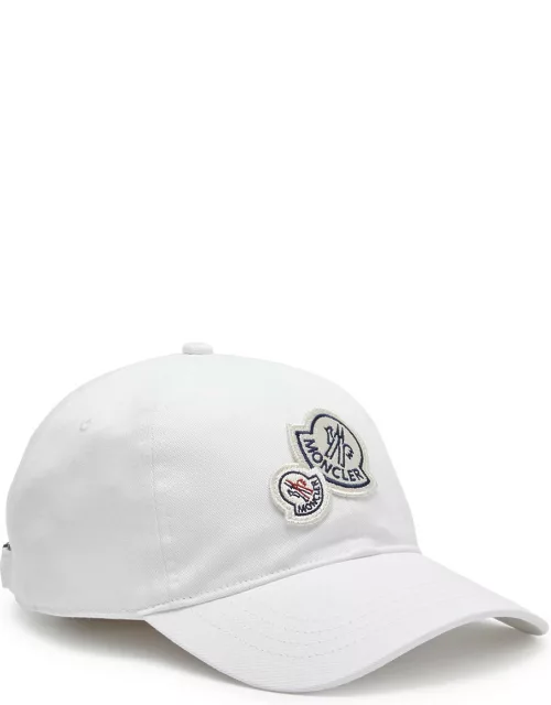 Moncler Logo Cotton cap - White