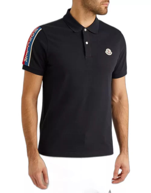 Moncler Logo Piqué Cotton Polo Shirt - Navy