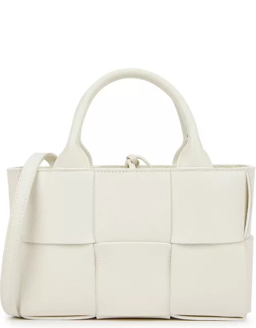 Bottega Veneta Small Leather Top Handle Bag, Leather Bag, White